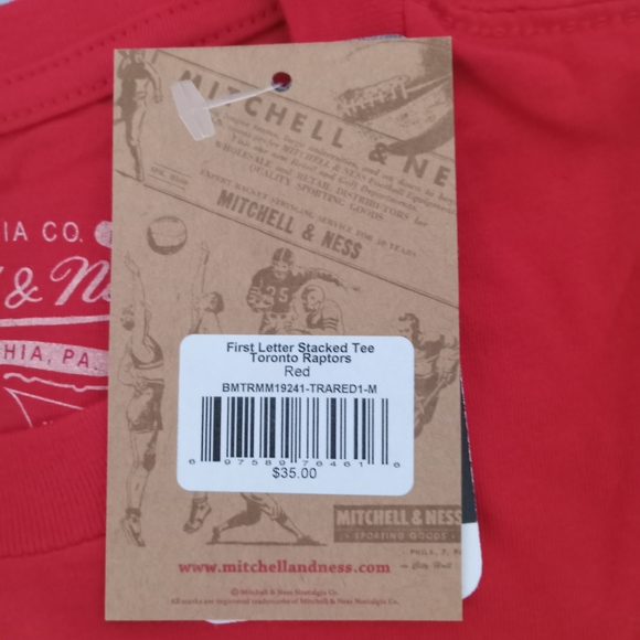 Mitchell & Ness 1st letter stacked graphic Tshirt Toronto Raptors size M - Picture 5 of 5